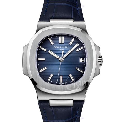 patek philippe nautilus blue leather strap|patek philippe aquanaut retail price.